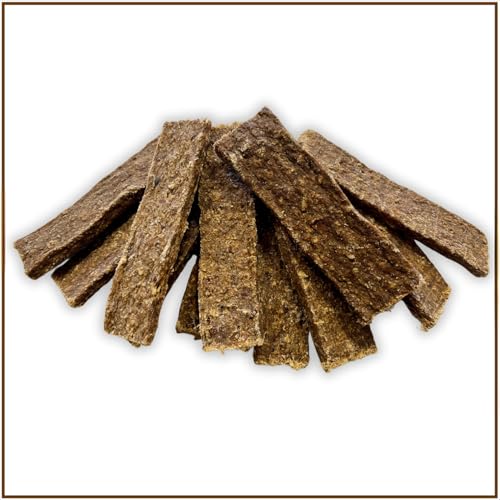 PrideDogs Büffelfleischstreifen 1000g - Premium Kausnack für Hunde - 100% Büffel Deutscher Herstellung - verschließbarer Beutel