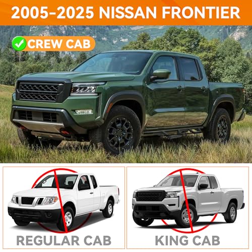 Estribos para Nissan Frontier Crew Cab 2005-2025 Carbon Steel miniatura 2