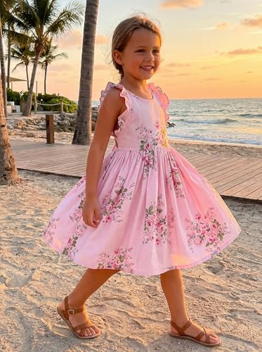 Image of Angel&tribe Girl Long Sleeve Printed Dress Casual T-Shirt Nightgown Cartoon Dinosaur 100% Cotton