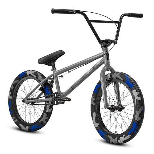 Elite BMX Bicycle 18', 20' & 26' BMX Bike for Teen Bike and Adult Bikes - Freestyle BMX Bike All Models Come with 3 Piece BMX Crankset (Destro Grey, 20')