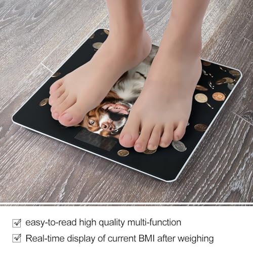 Báscula digital de baño con pantalla LED clara y plataforma de vidrio templado miniatura 5