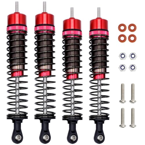 HOBOHY CW01 Shocks Absorber Oil Threaded Damper Kit for Tamiya CW-01 Chassis Lunch Box Midnight Pumpkin RC Car Upgrade Parts (Red)