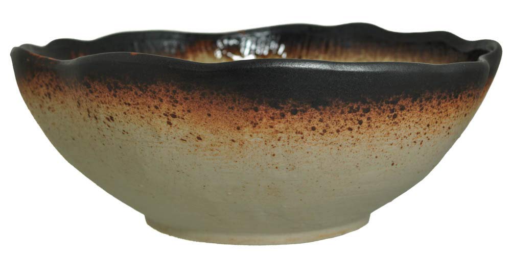 Japanese Turquoise Green Kosui Ceramic V-Shape Ramen Noodle Bowl, 9.65 Inches (D) x 3.94 Inches (H), 48 Ounces (6 Cups)