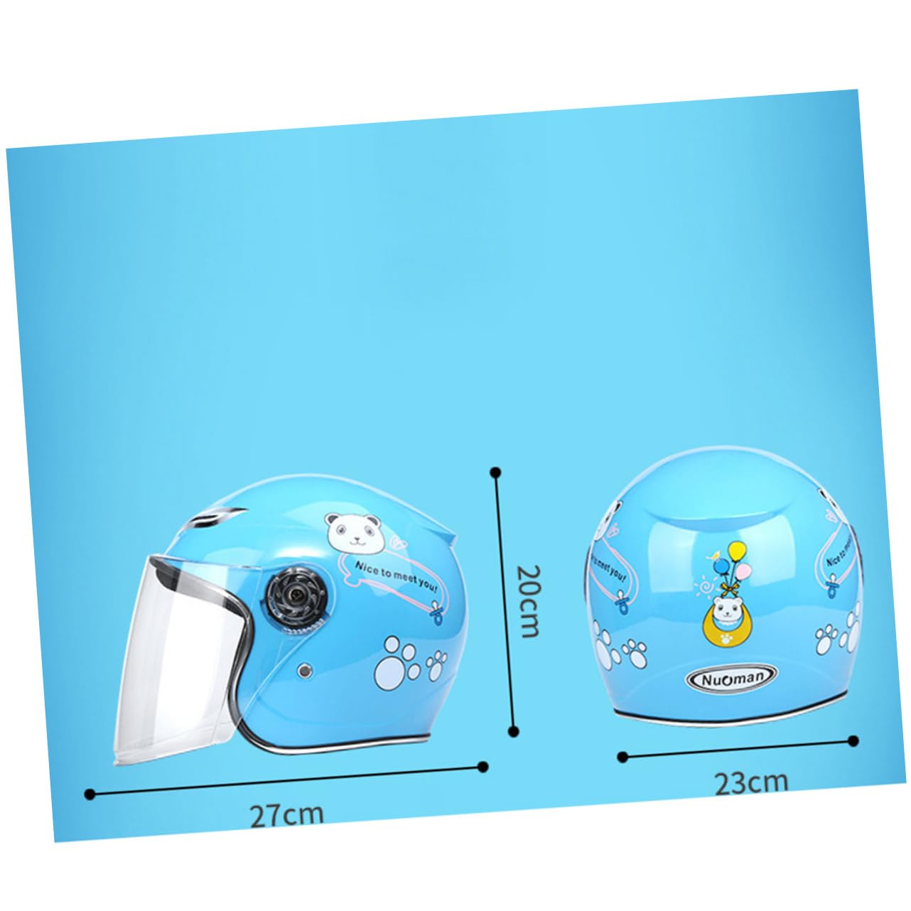 KOMBIUDA Casco de Ciclismo para Niño Diseño de Dibujos Animados, Lente Grande y Clara, Diseño Transpirable de PP para Ciclismo y Patinaje al Aire Libre