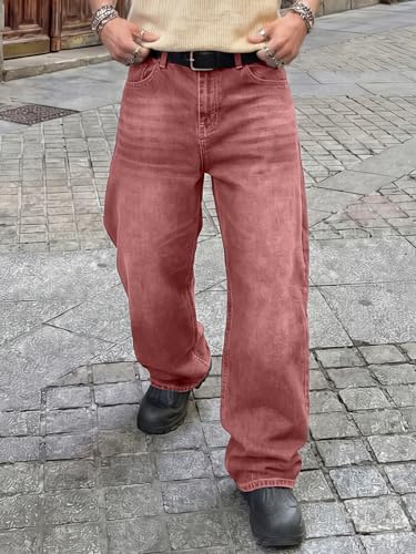 Image of JMIERR Men's Baggy Y2K Jeans Stretch Loose Fit Wide Leg Denim Pants | 5 Pockets, Oversized Casual Trousers, Vintage Relaxed wash, Breathable Cotton Blend,Hip Hop, Skater Streetwear, All-Season
