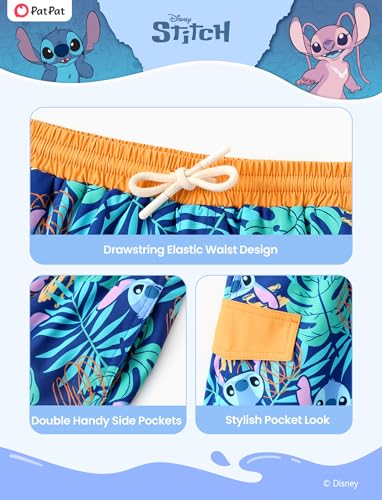 Image of Disney Stitch Spiderman Cars Winnie Toy Story Boy Swim Trunks UPF 50+Swim Shorts Compression Liner & Quick-Dry &Pockets 2-13Y