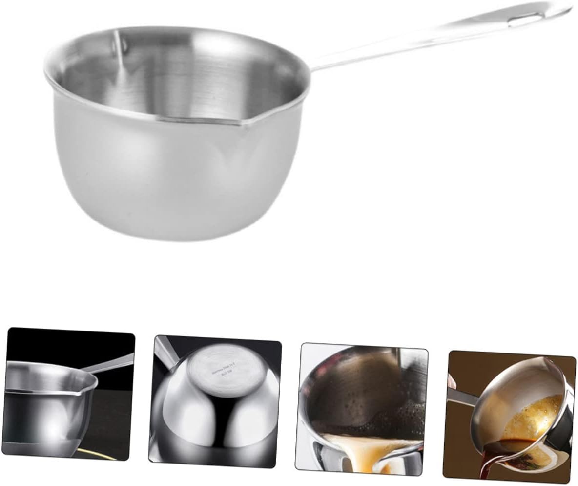 Butter Melting Bowl Stainless Steel Non Stick Baking Pan Pans for Cooking Hot Pot Melting Bowl for Chocolate Butter Pan Green Candy Chocolate Warmer Milk Creamer Jar Pot
