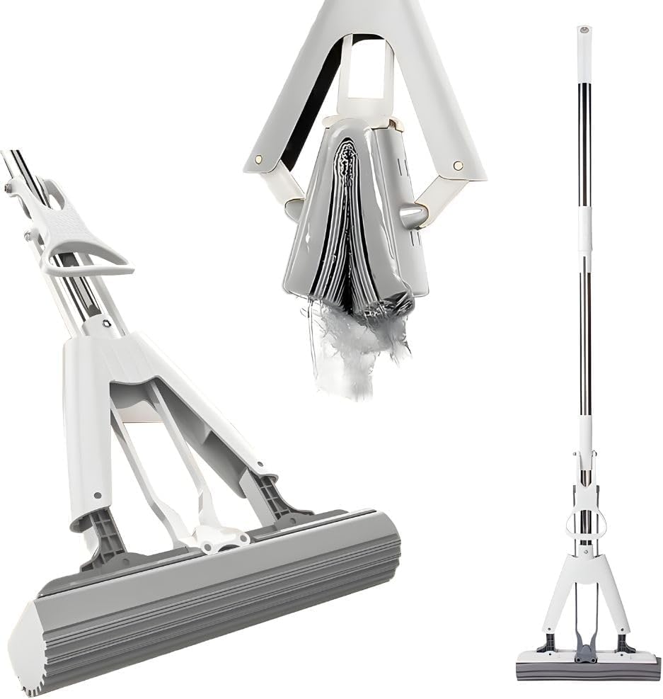 Kresal Sponge Mop, Self Wringing Mop with 1pc Absorbent Sponge Head, Hand Wash Free Mop with 50" Long Handle, Wet Mop for Hardwood Laminate Tile Marble Floor Cleaning (B0D9HGK91X) Amazon Price History, Amazon Price Tracker