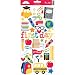 Doodlebug School Cardstock Stickers, 6" by 13", Summer Brown