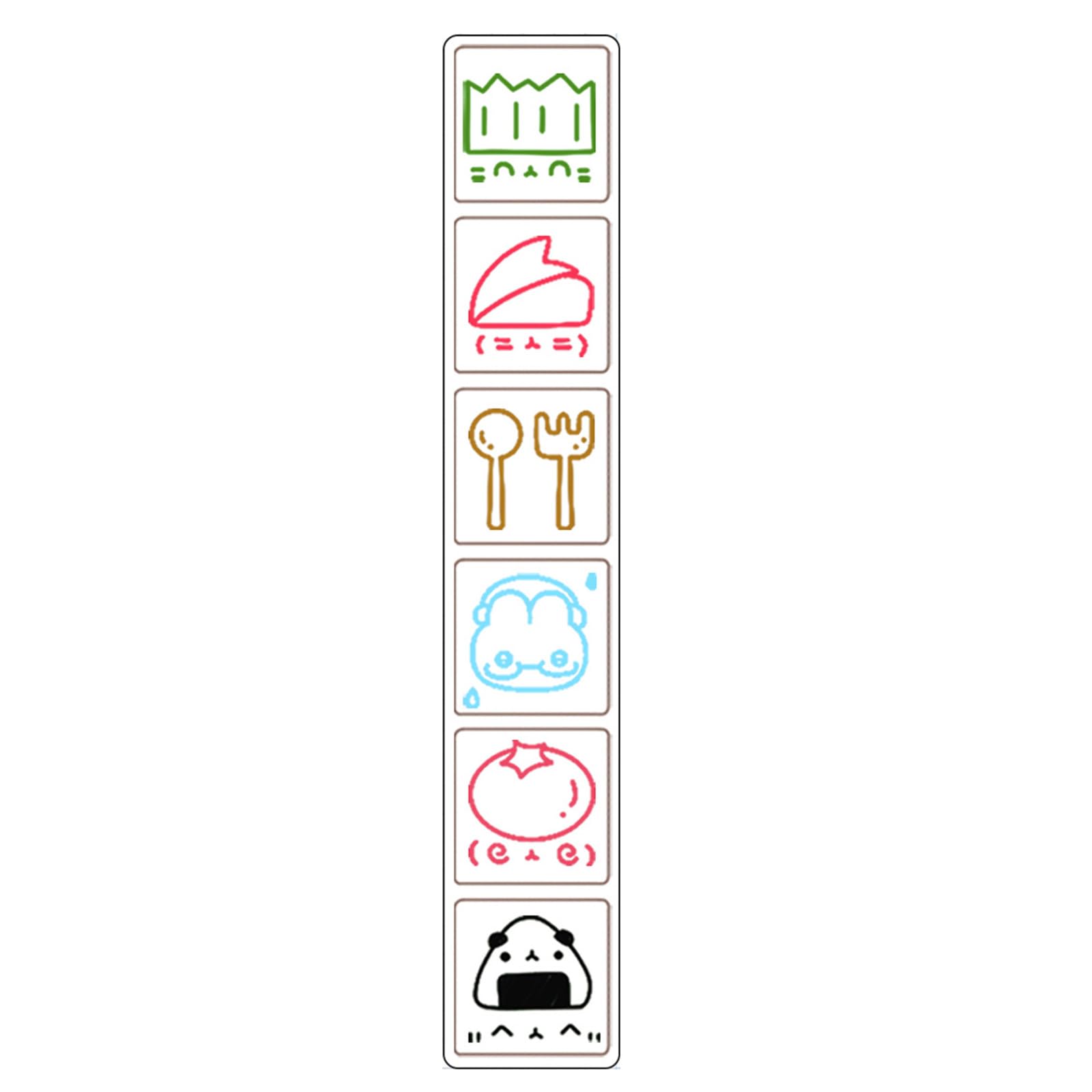 Maxtonser Six Pattern Journal Stamp for Creative Scrapbooking and Personalizing Planners Decorative Cartoon Stamps for Crafting