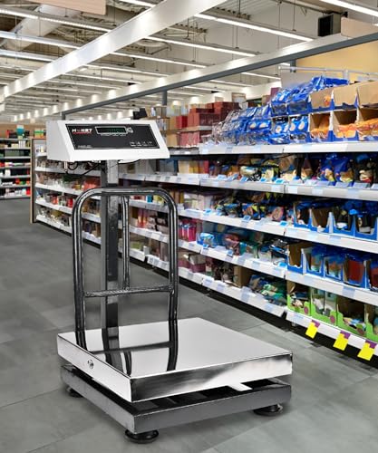 Image of MONET Platform Weighing Scale | Green Display Light | For Industrial And Commercial Use | 200kg Weight Limit With 20g Accuracy | 500X500 MM Scale Size