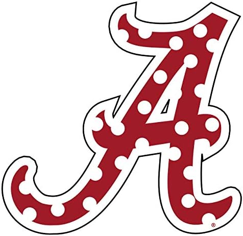 Alabama Crimson Tide Magnet CRIM Polka DOTSCRIPT A MAG 3" image 2