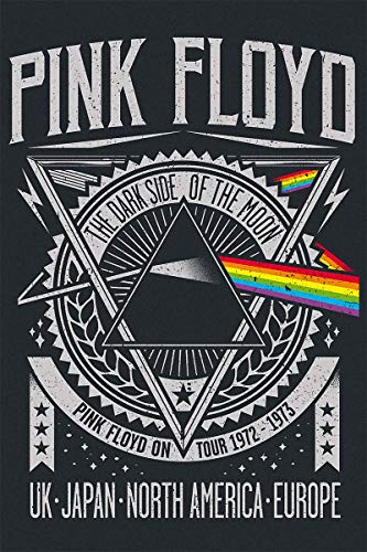 PINK FLOYD The Dark Side of The Moon – Tour 1972 Homme T-Shirt Manches Courtes Noir - Les Beatles, Paul McCartney, John Lennon, RIngo Starr, George Harrison PINK FLOYD The Dark Side of The Moon - Tour 1972 Homme T-Shirt Manches Courtes Noir – Image 4