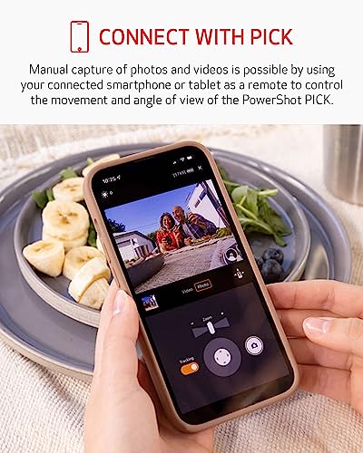 Image of Canon PowerShot Pick Active Tracking PTZ Camera with Built-in Wi-Fi, Photo and Video, Compact and Portable, Wireless Webcam, White | 11.7MP 1 /2.3 CMOS, 3x Optical, Up to 12x Zoom, Full HD 1080p60, WI-FI and USB-C