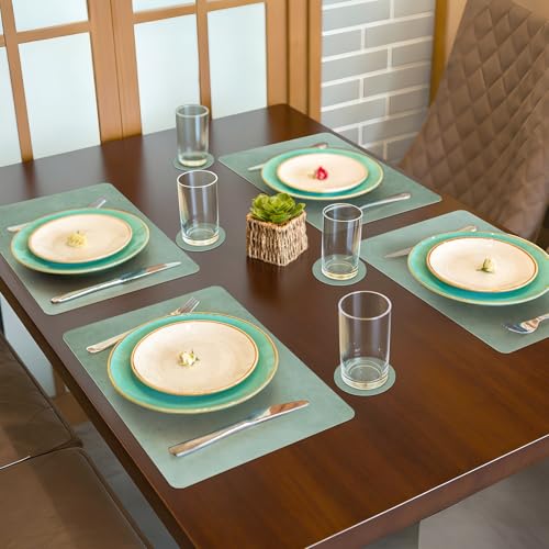 Sets de table imperméables antidérapants vert x6