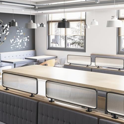 Sichtschutzwand für den Schreibtisch, Raumteiler für Büro und Restaurant, Trennwand aus Eisen, stilvoller, platzsparender Schreibtischabtrenner, ideal für Arbeitsbereiche und Essbereiche (Sc