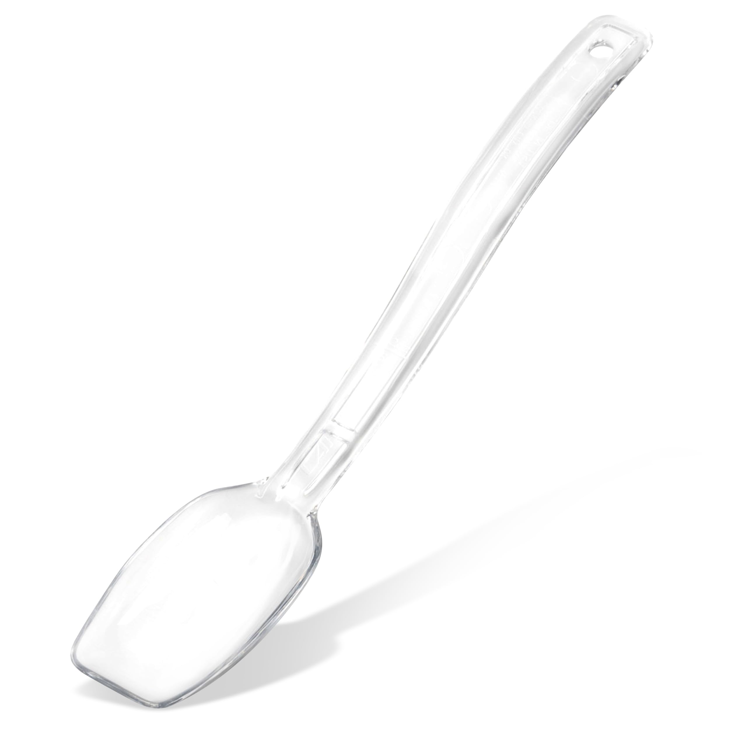 Carlisle - Cucharas para servir ensalada (sólidas y perforadas), 0.5 oz, transparente, 12