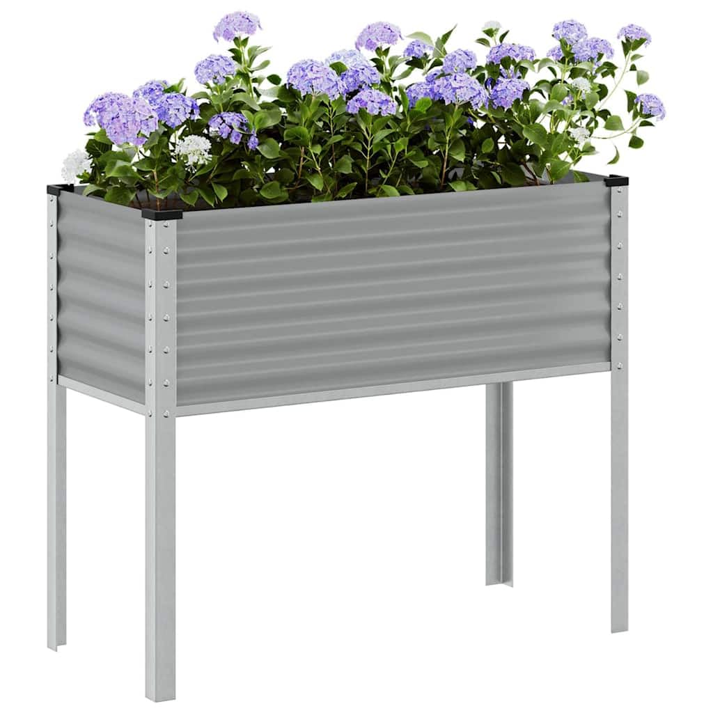 pokgdf Stahl Pflanzkbel Grau 100x45x90 cm fr Garten Balkon Terrasse,  Wetterfester Blumenkasten aus robustem Material mit viel Platz fr Pflanzen  Gemse Kruter, Dekorativer: Amazon.de: Garten