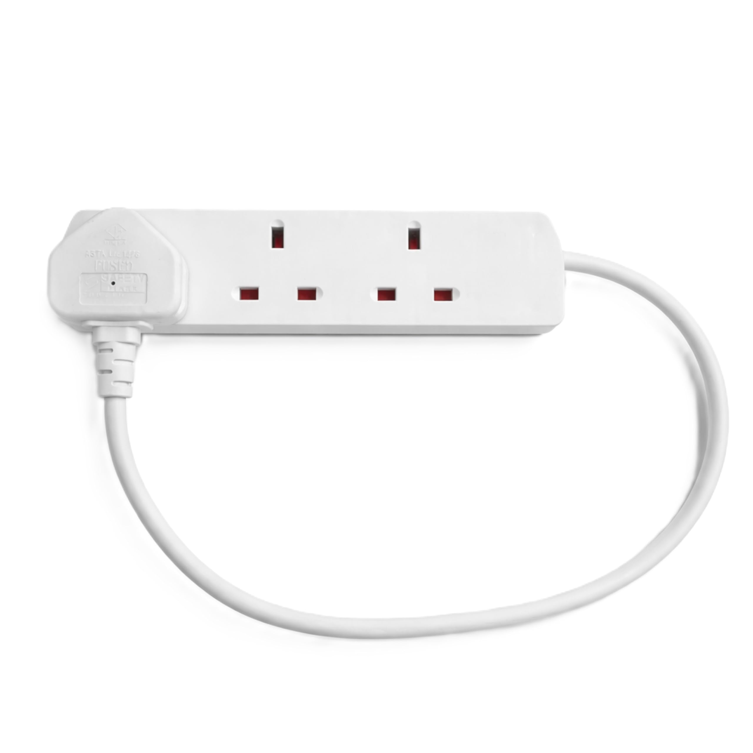 STATUS - Multi Plug White | 3 Socket | 0.5m Extension Lead | 3WS0.5M20