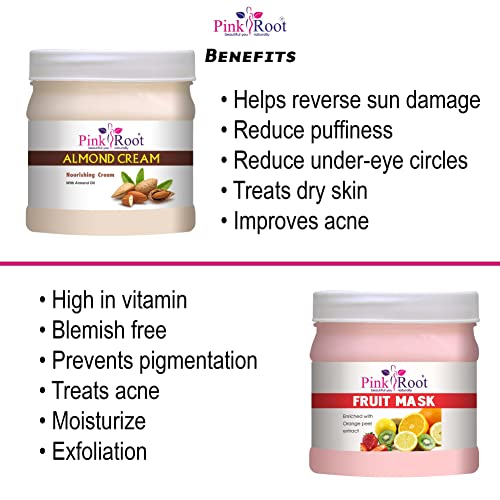 Image of Pink Root Almond Cream 500gm with Fruit Mask 500gm