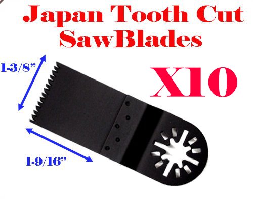 MTP TM Pack of 10 Japan Tooth Fast Cut Oscillating Multi Tool Saw