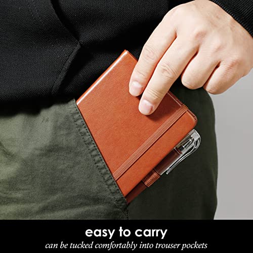 Image of NIRMIRO 3 Pack A6 Pocket Notebook Notepad, Mini Small Leather Journal