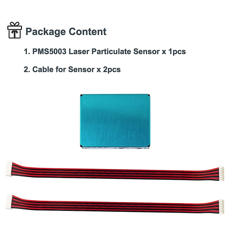 Nagoyuki PMS5003 PM2.5 Capteur De Détection De Qualité PM10 Concentration De Particules Numériques Capteur De Poussière Module Moniteur Métal