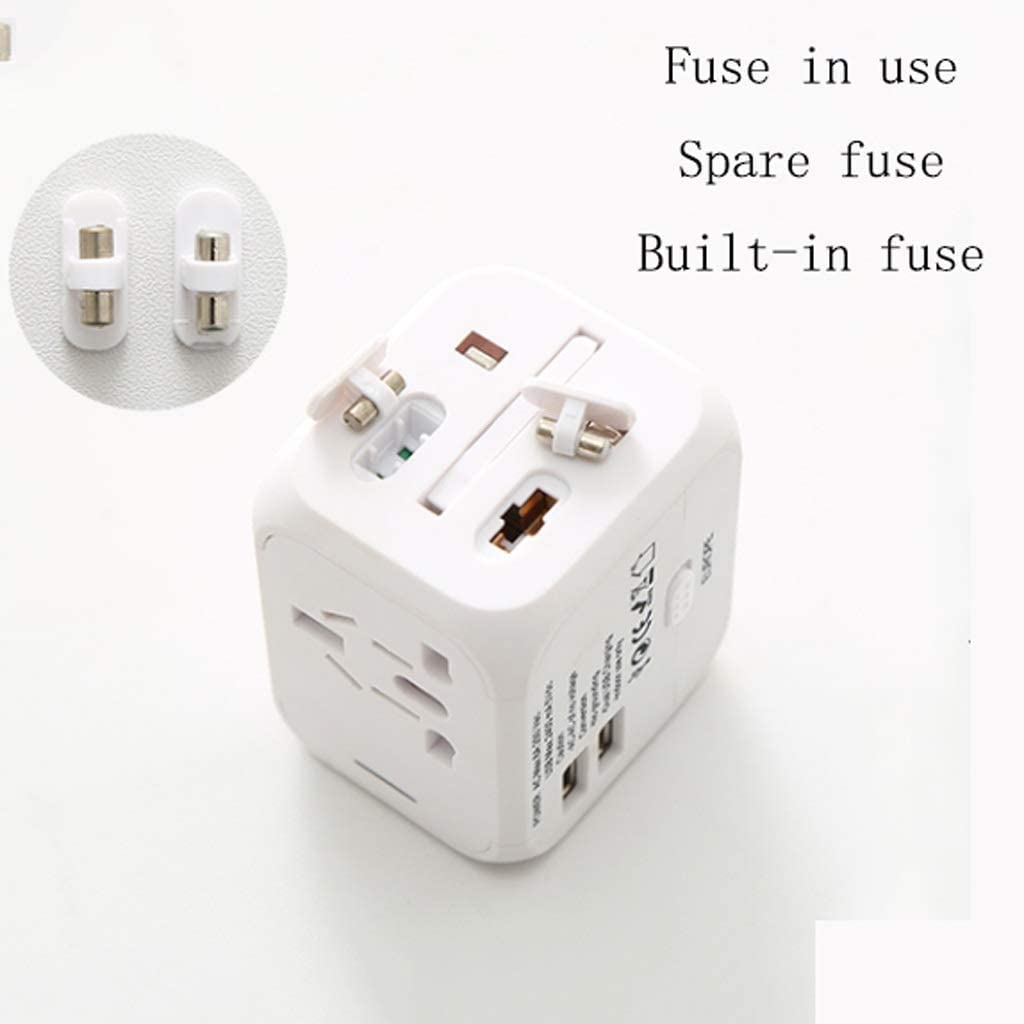 Weltweiter Reiseadapter mit 2 USB-Anschlüssen für USA UK AUS Europa Asien Handy Laptop World International Travel Power Adapter