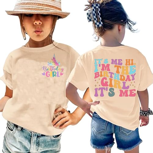 Image of Birthday Girl Shirt for Kids Its Me Hi Im The Birthday Girl Tshirts Outfit Magic Kingdom Graphic Tees Tops