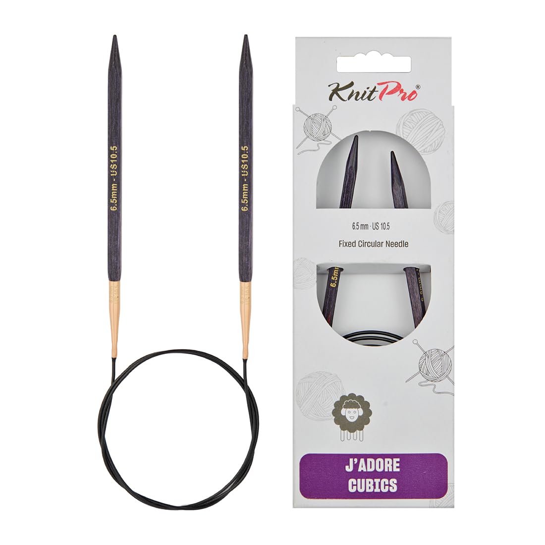 KnitPro J’Adore Cubics Fixed Circular Needles 40" 100cm | 6.50mm