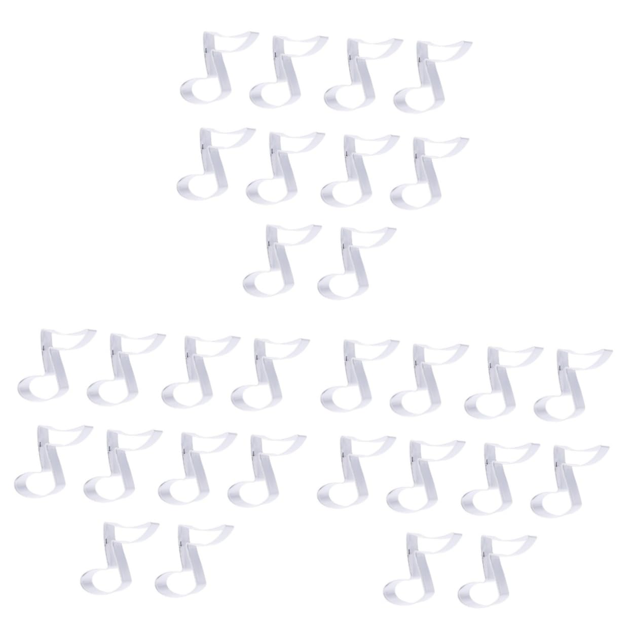 IMIKEYA 3 Sets Stilvolle Silberne Musiknote Kuchenform Edelstahl Backwerkzeug 10 Stück * 3
