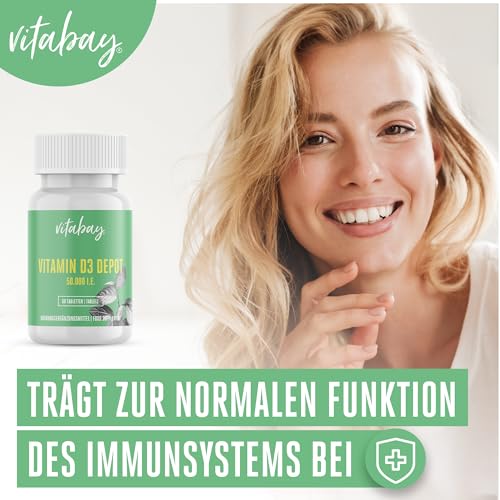 Vitamin D3 Depot 50000 I.E. von Vitabay Hochdosiertes Vitamin D