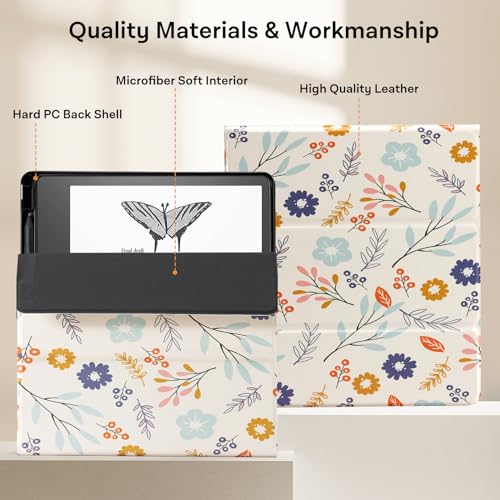 Image of CoBak Stand Case for Kindle Scribe - Premium Folio Leather Cover with Pen Holder, Auto Sleep /Wake - Compatible with 10.2 Inch Kindle Scribe (2022 /2024 Release)