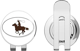 Cowboy Lasso Oval Golf Hat Clip with Magnetic Ball Marker