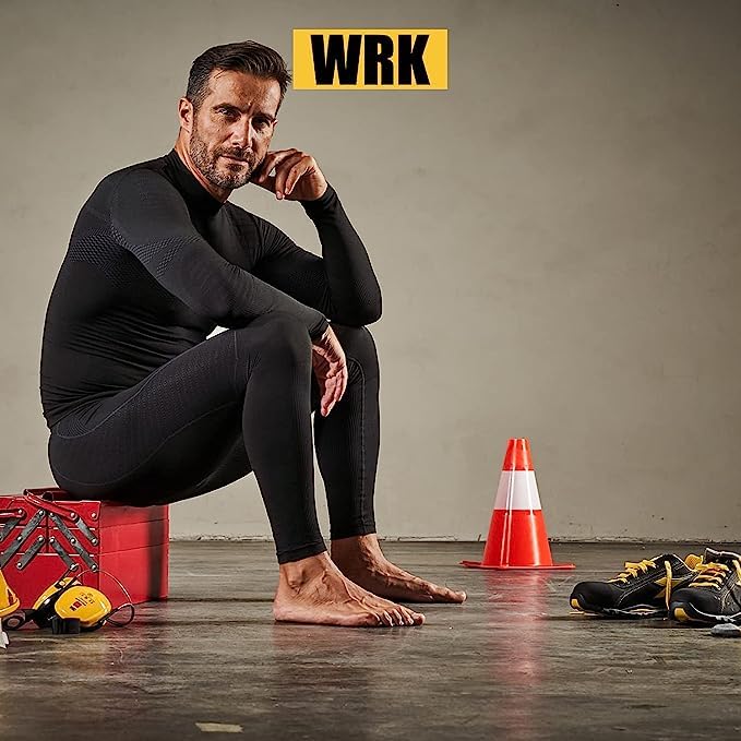 WRK 3 Pezzi T-Shirt Uomo Dryarn - Filato Innovativo ed Altamente Performante - Leggero, Isolante e Traspirante - per attività Blanda Che per Sforzi ad Alta Intensità