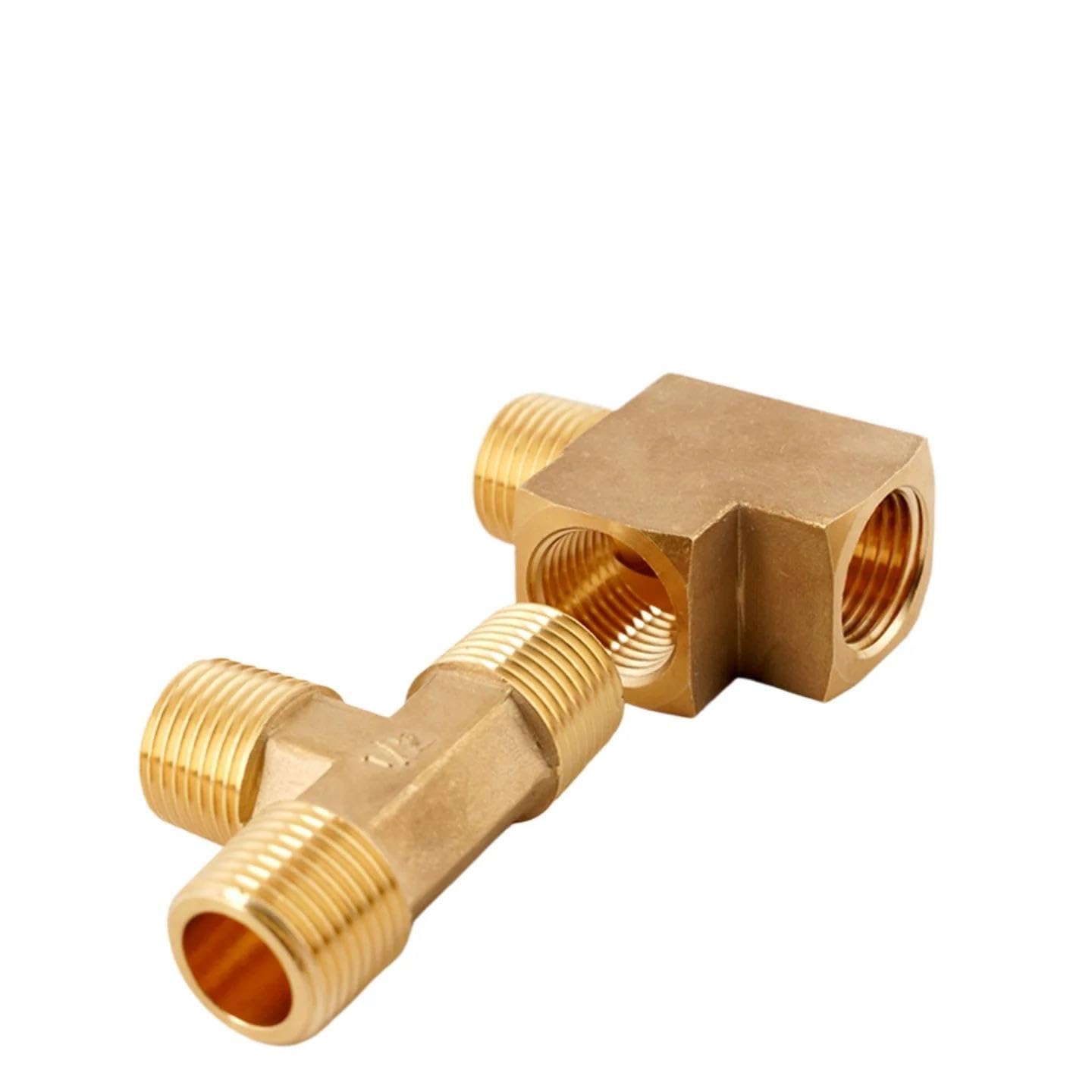 Té Séparateur Mâle Femelle NPT, Connecteur Raccord Plomberie En Laiton