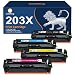Produktbild ColorKing 203X Kompatible für HP M281fdw Toner für HP 203X Toner HP Color Laserjet Pro MFP M281fdw Toner M254dw M281fdn M280nw M281cdw M254nw M254dn M281 M254 203A CF540X (Schwarz Cyan Gelb Magenta)