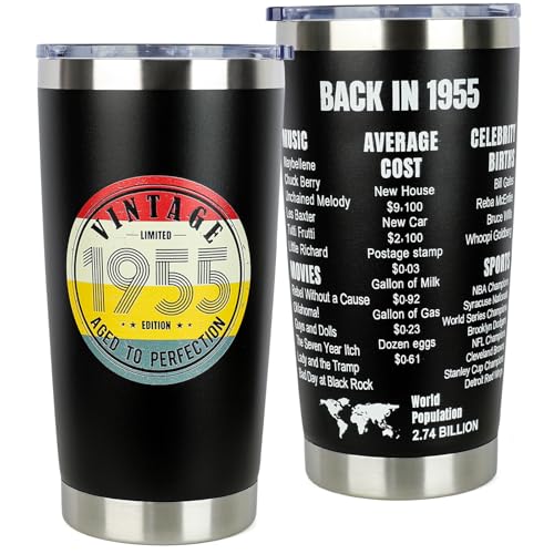 DECZHIYU 70th Birthday Gifts for Women Men - 1955 70th