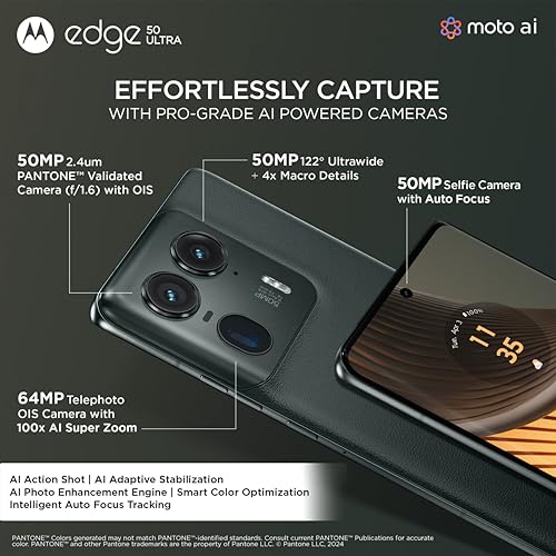 Image of Motorola Edge 50 Ultra 5G ( 12GB RAM , 512GB ROM ) (Forest Grey)
