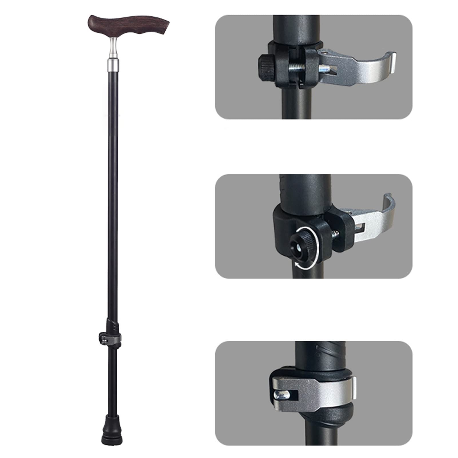 Bastón Ajustable, Bastón Ergonómico Ligero Antideslizante de Aluminio para Ancianos, Adecuado para Una Altura de 140-190 Cm (Color : A(One Leg))