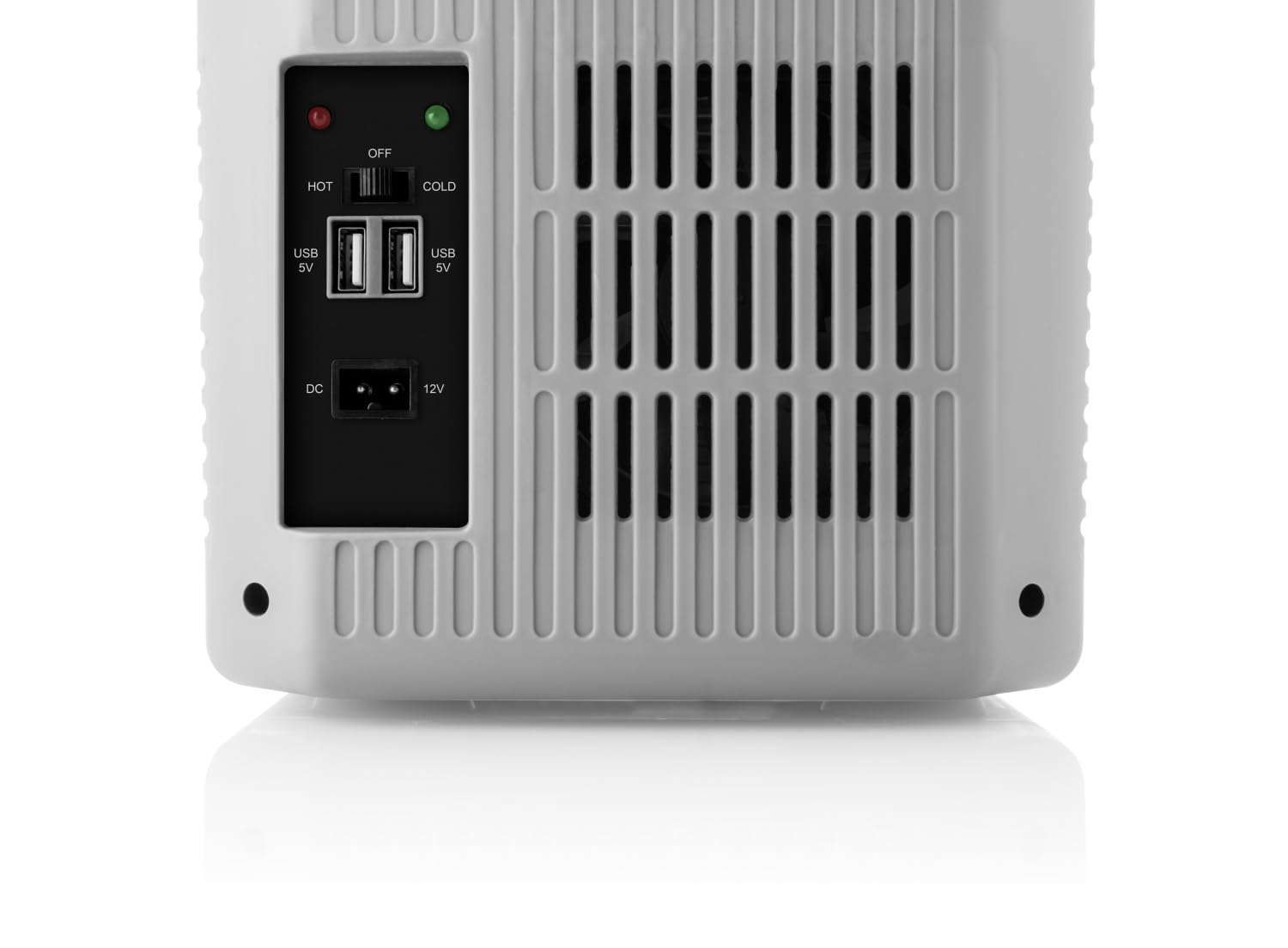 MC08 Mini-Kühlbox mit Heizfunktion I 8L Auto-Kühlbox I 12V I USB-Anschlüsse I leise (35 dB) I Anti-Rutsch I für Camping & Reisen I Grau