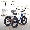 NARRAK Electric Tricycle for Adults, 750W(Peak 1350W), 48V13Ah Ebike, 20"x4.0" Aluminum Folding Fat Tire 3 Wheel Electric Trike, Max 20MPH Hydraulic Brake, Rear Motor Differential #1