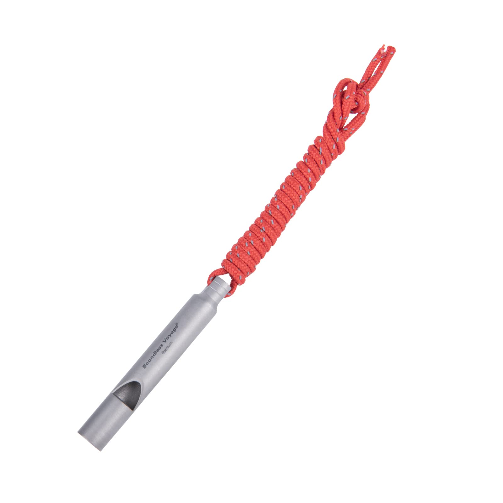Boundless Voyage Loudest Titanium Emergency Whistle with Lanyard for Camping Hiking Sports Traning Survival Ti9010O