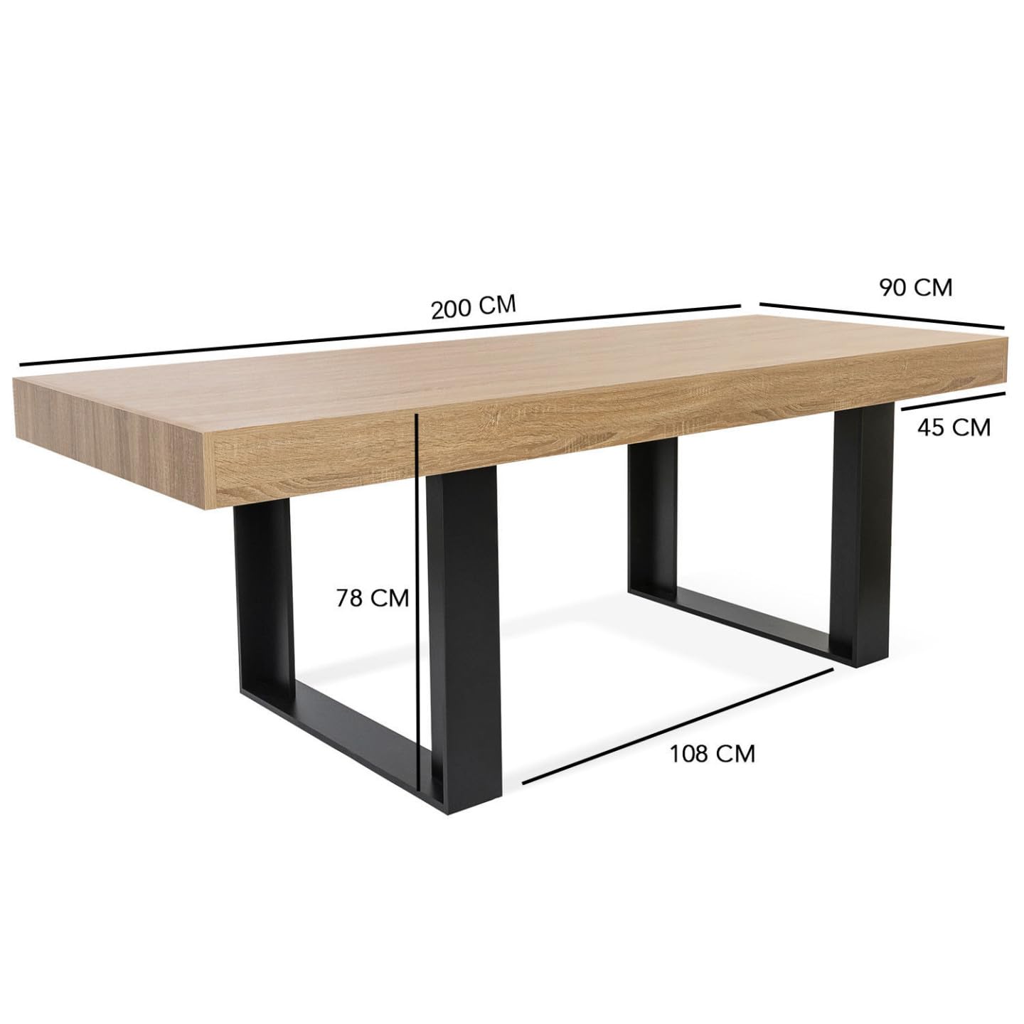 Industrietisch Holz IDMarket Esstisch Phoenix – A Produktbild-Vorschau 8