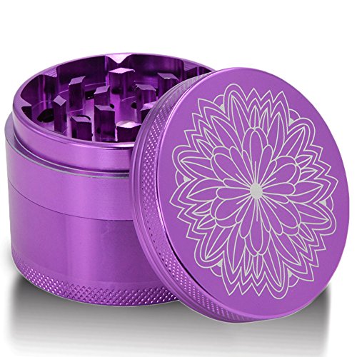 DCOU New Design Premium Aluminium Herb Grinder 2.2 Inches 4 Piece Metal Grinder