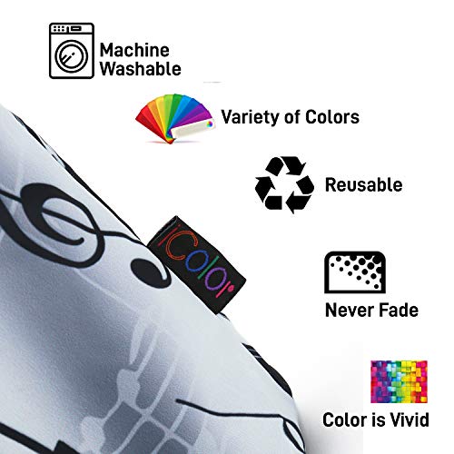 icolor Large Grocery Eco Friendly Market travel Sports Handle case Bag shoulder bag Reusable Portable Storage HandBags Convenient Shoppers Tote Beach Shopping Bag (YGWB-36)4