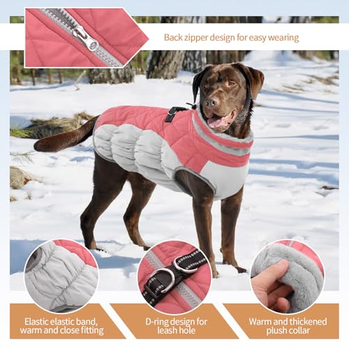 Image of Dog Jackets for Small Dogs, Warm Dog Winter Coat with Harness, XS
