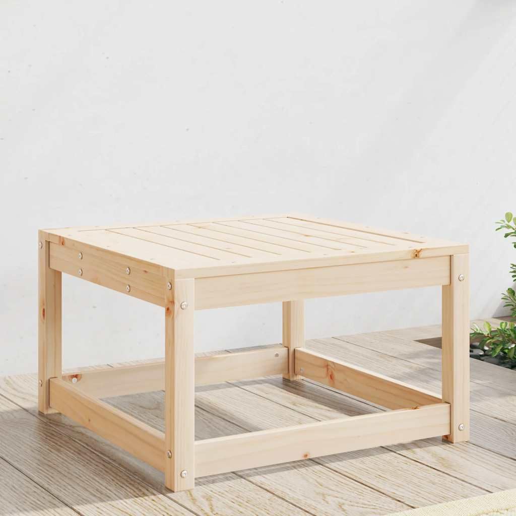 Taboret ogrodowy z litego drewna sosnowego, 63,5 x 63,5 x 38 cm, meble outdoorowe, siedzisko i podnóżek, wytrzymałe drewno sosnowe, wszechstronny stolik kawowy i modułowe meble ogrodowe na