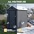 Aoxun 4×6 FT All-Weather Resin Storage Shed, Outdoor Plastic Tool Shed with Reinforced Floor, Lockable Door, Window & Vent for Garden Patio Backyard, Stores Bike, Garbage Can & Yard Gear, Dark Gray