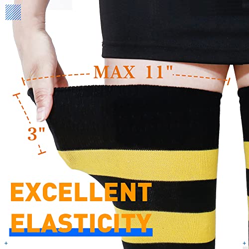Image of Kayhoma Extra Long Cotton Stripe Thigh High Socks Over the Knee High Socks